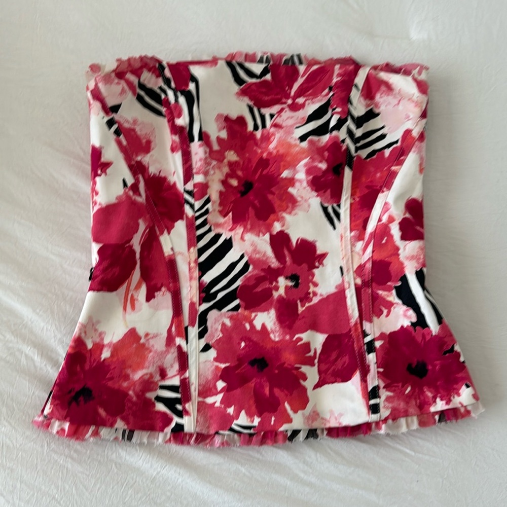 Women’s Floral Strapless Top